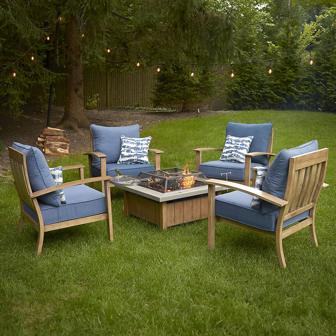 Berkley Jensen Crestwood 5-Piece Fire Chat Set | BJ's Wholesale Club