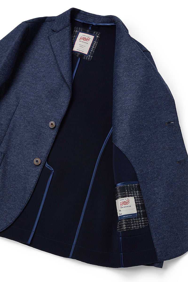 KI156 ボンディングジャケット / Col：JEANS ブルー系 BOB JAPAN