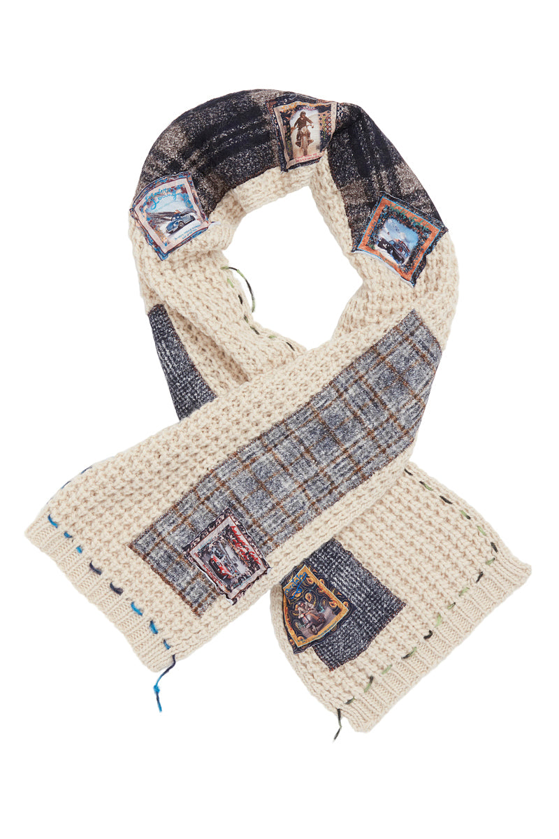 JAZZ ステッチ＆パッチワークマフラー / COL：BLU BOB JAPAN