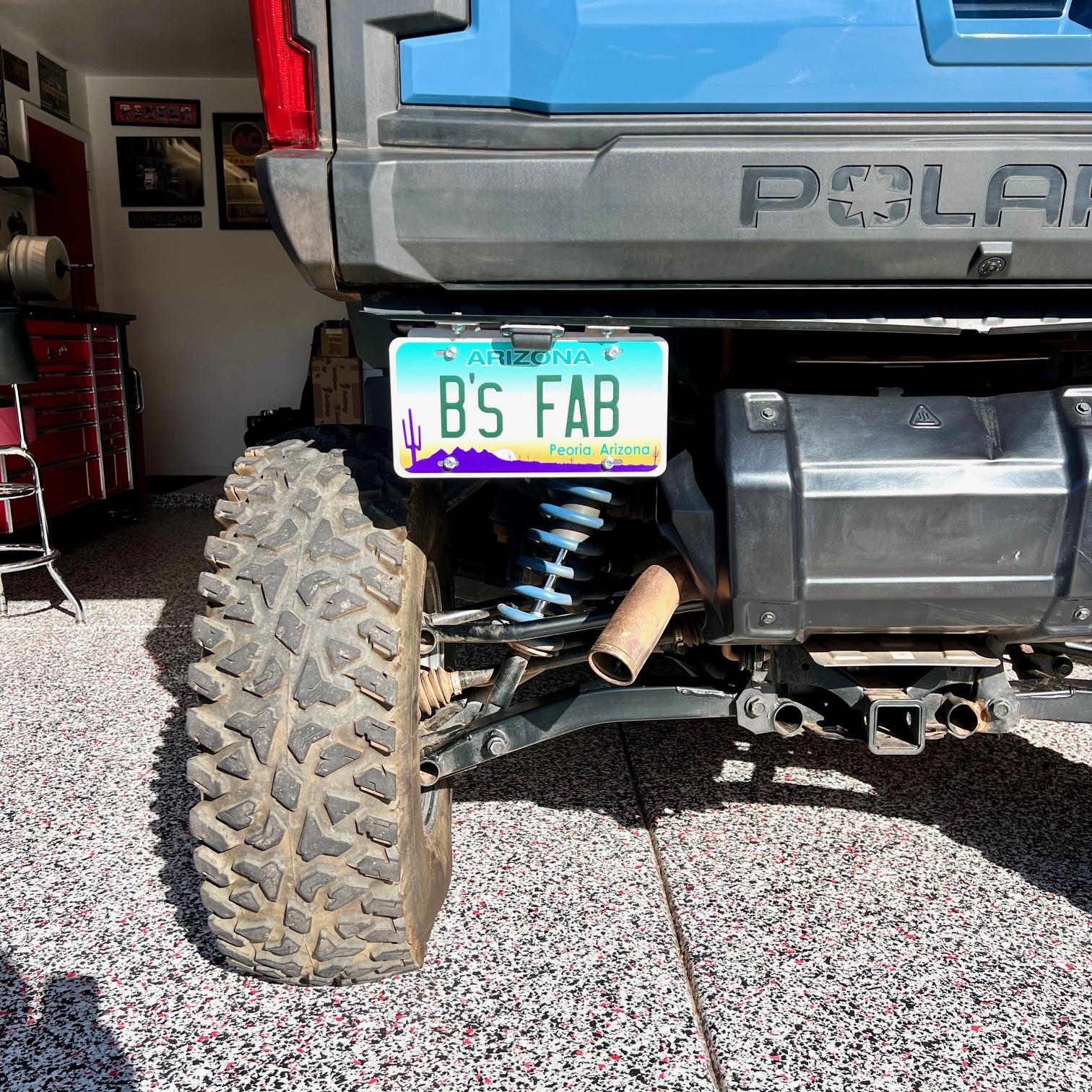 Polaris Xpedition Full Size License Plate Bracket with LED Light