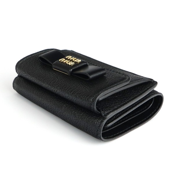 Brandol / MIU MIU ミュウミュウ 三つ折り財布 リボンモチーフ レザー