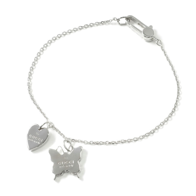 Brandol / GUCCI グッチ ブレスレット ハート バタフライ チャーム