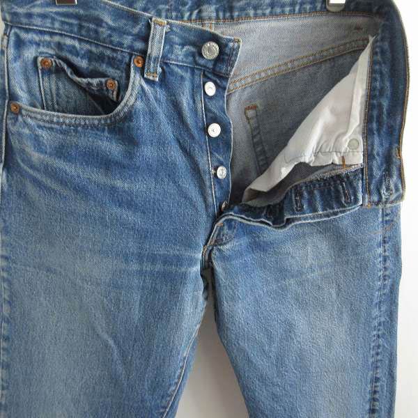 80s USA製 リーバイス501 内股シングルステッチ ハチマル 実寸W30 金糸