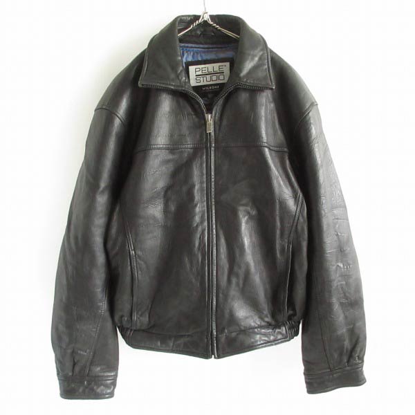 90s WILSONS LEATHER レザー ジャケット 黒 L シンサレート着脱