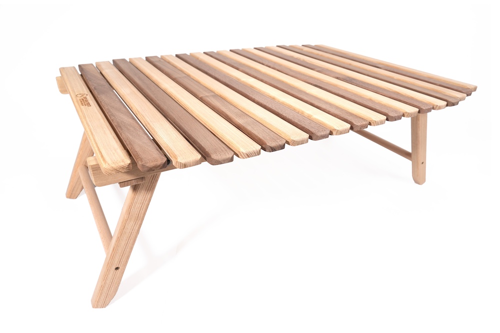 CAMP MANIA PRODUCTS / COMPACT ROUND TABLE (L) walnut mix | CAMP