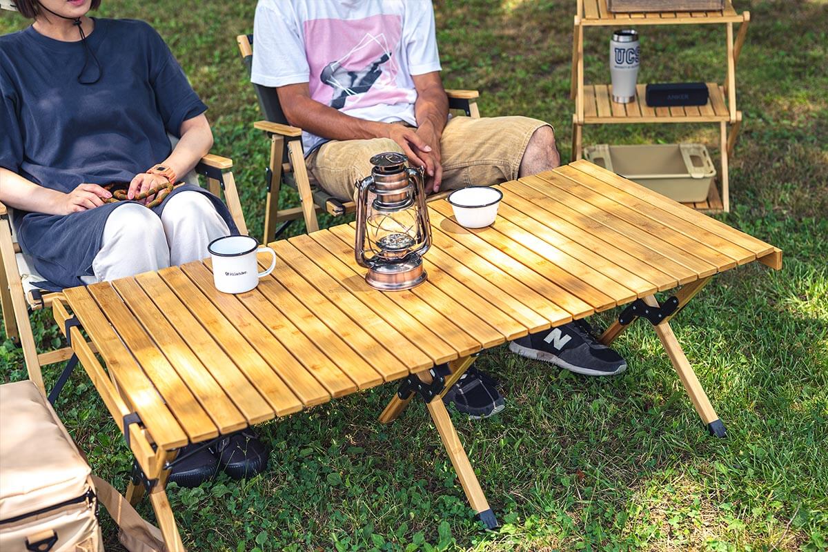 コールマンColeman Natural Wood Roll Table 120 Coleman］ナチュラル