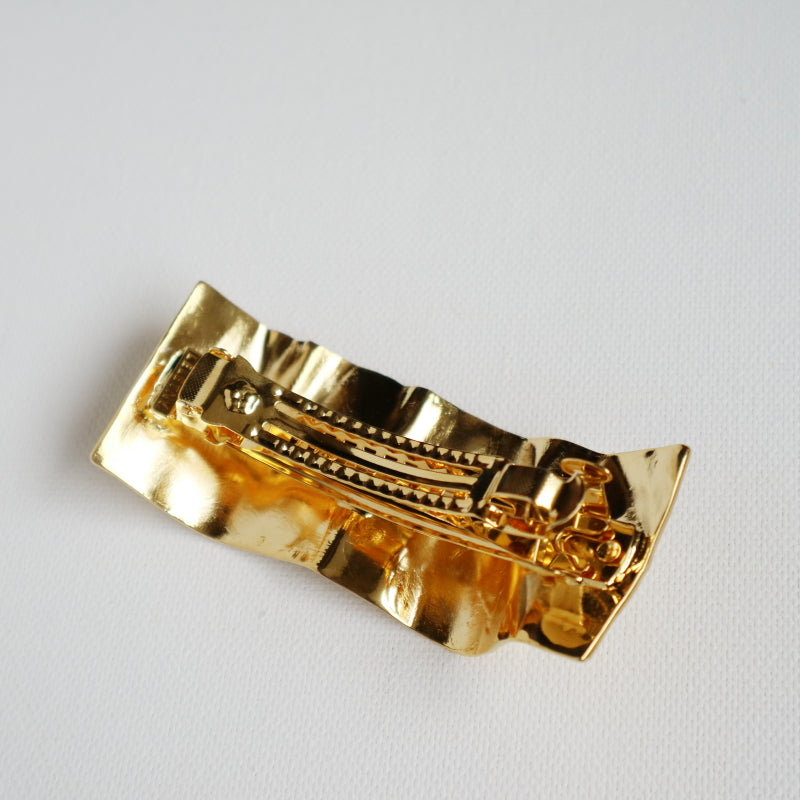 LELET NY レレットニューヨーク CRINKLE バレッタ ゴールド ヘア