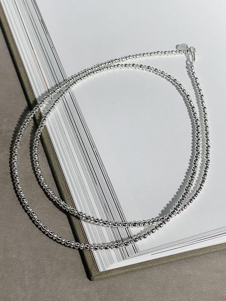 HARPO ハルポ SILVER BOULE ROUND & SAUCER ネックレス 3mm × 73cm