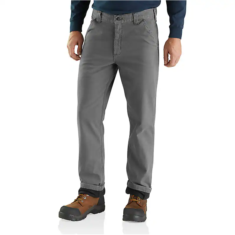 IDFG) Carhartt Rugged Flex® Relaxed Fit Canvas Fleece-Lined
