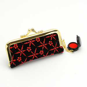 がま口印鑑ケース いちふ(ICHIFU) 赤ざくら 10.5-12.0mm｜印鑑ケース.com