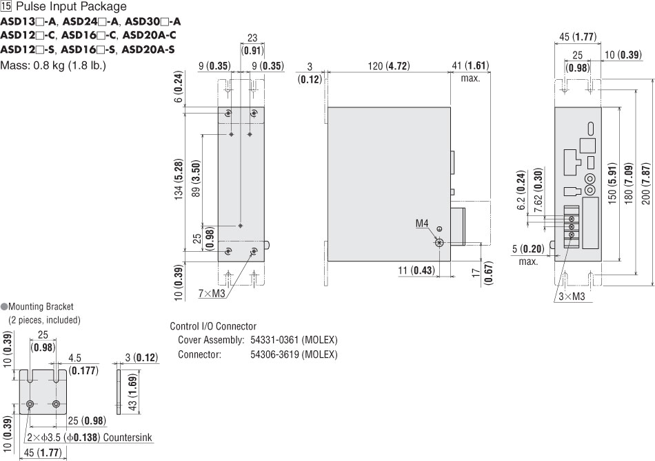 Item # ASD13A-A, AlphaStep Closed Loop Driver (Single-Phase 100