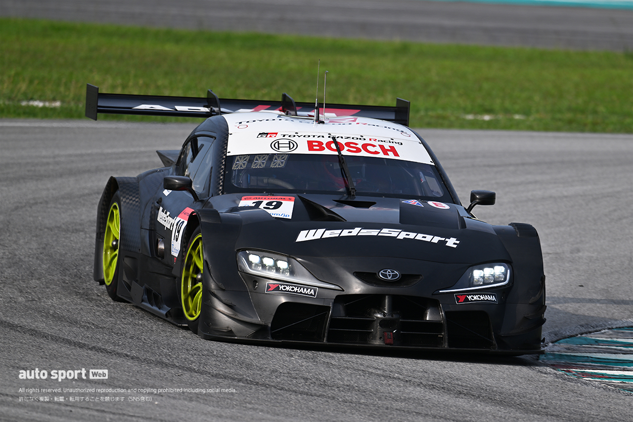 2024スーパーGTセパンテスト TGR TEAM WedsSport BANDOHの19号車トヨタ