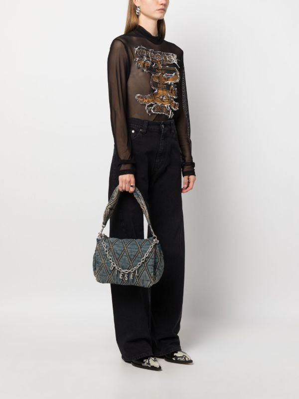 Diesel Charm-D デニム ショルダーバッグ | ブルー | FARFETCH JP