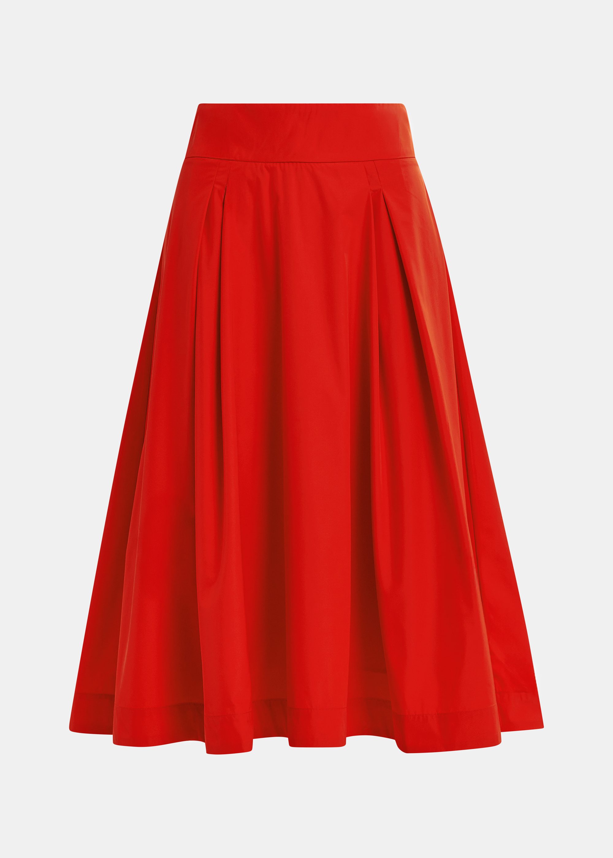 Red pleated midi skirt | Essentiel Antwerp United States