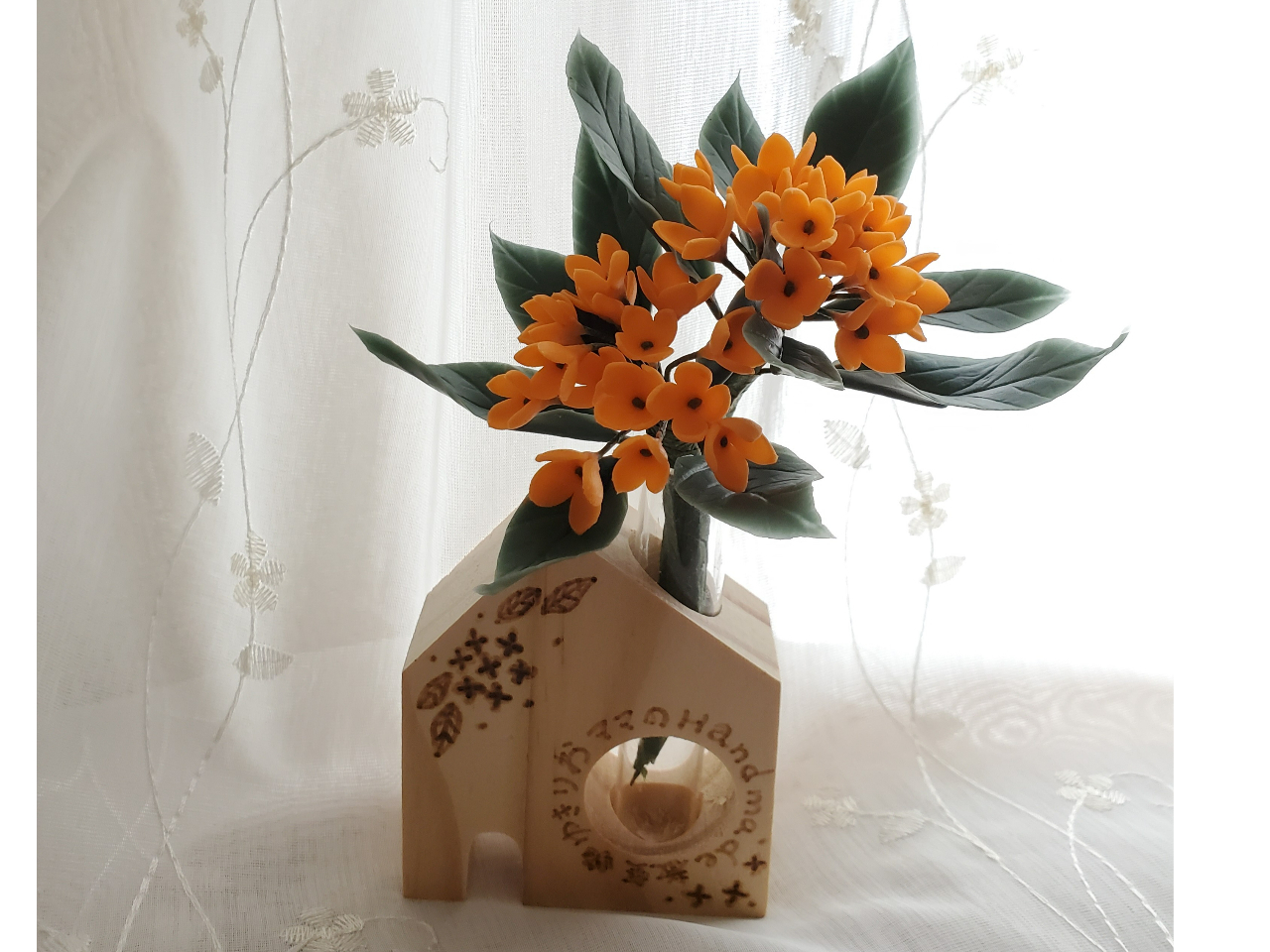 クレイフラワー】誰でも簡単☆粘土で作る金木犀＊初心者におすすめ