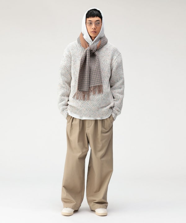 BEAMS（ビームス）3ゲージ カラーネップ クルーネック ニット