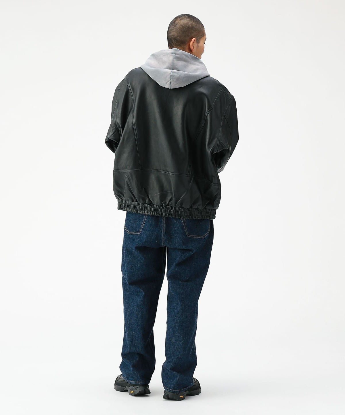 BEAMS Wide BEAMS 4-Pocket Leather Blouson (Blouson Leather Blouson