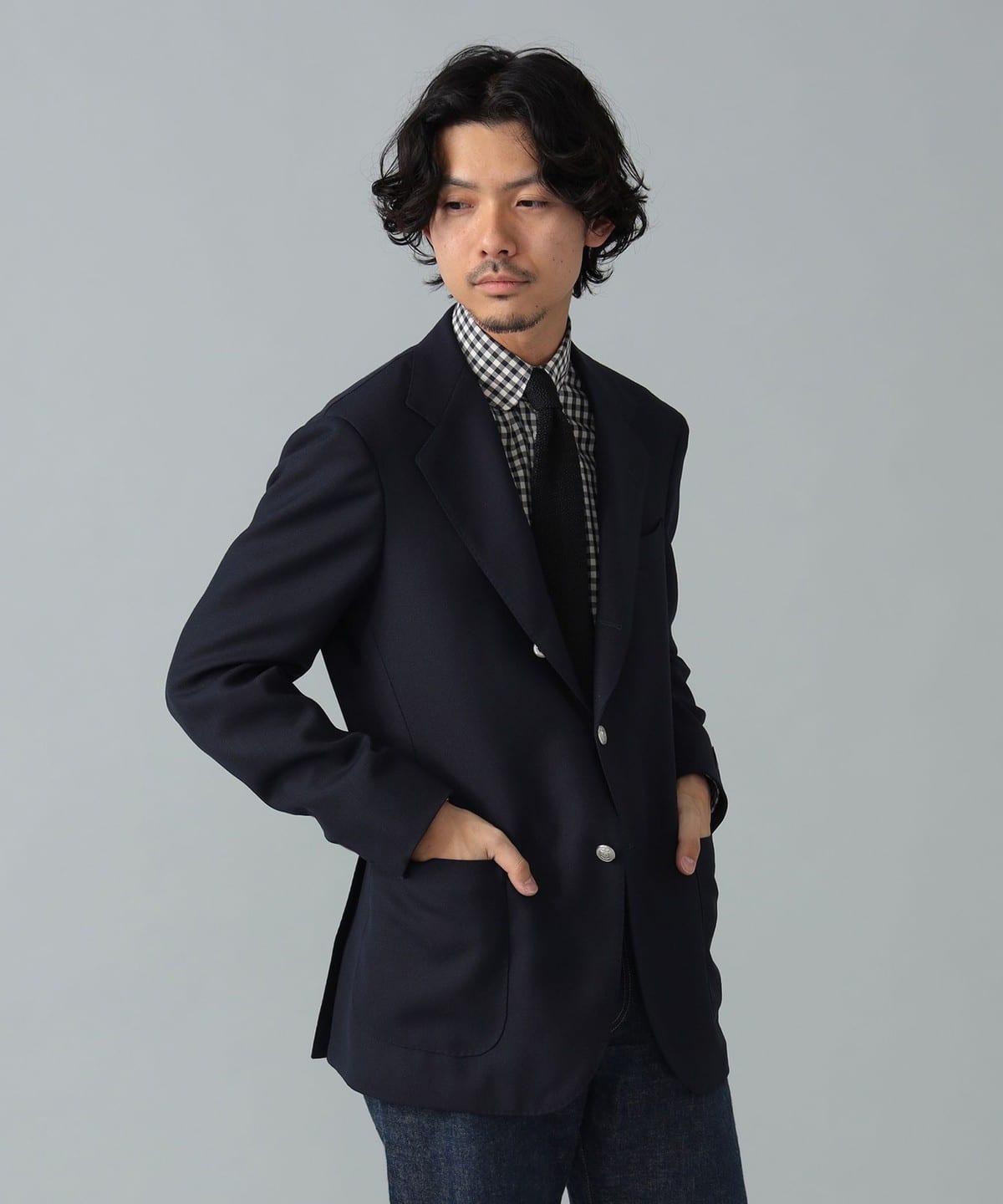 BEAMS F（ビームスF）HANDMADE SAVILE CLIFFORD ネイビー ブレザー