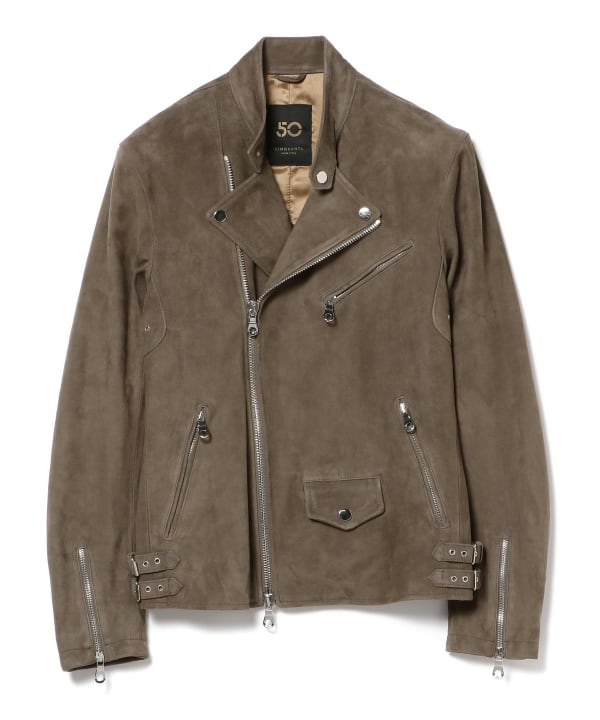 BEAMS F（ビームスF）CINQUANTA / スエード スタンドカラー ダブル