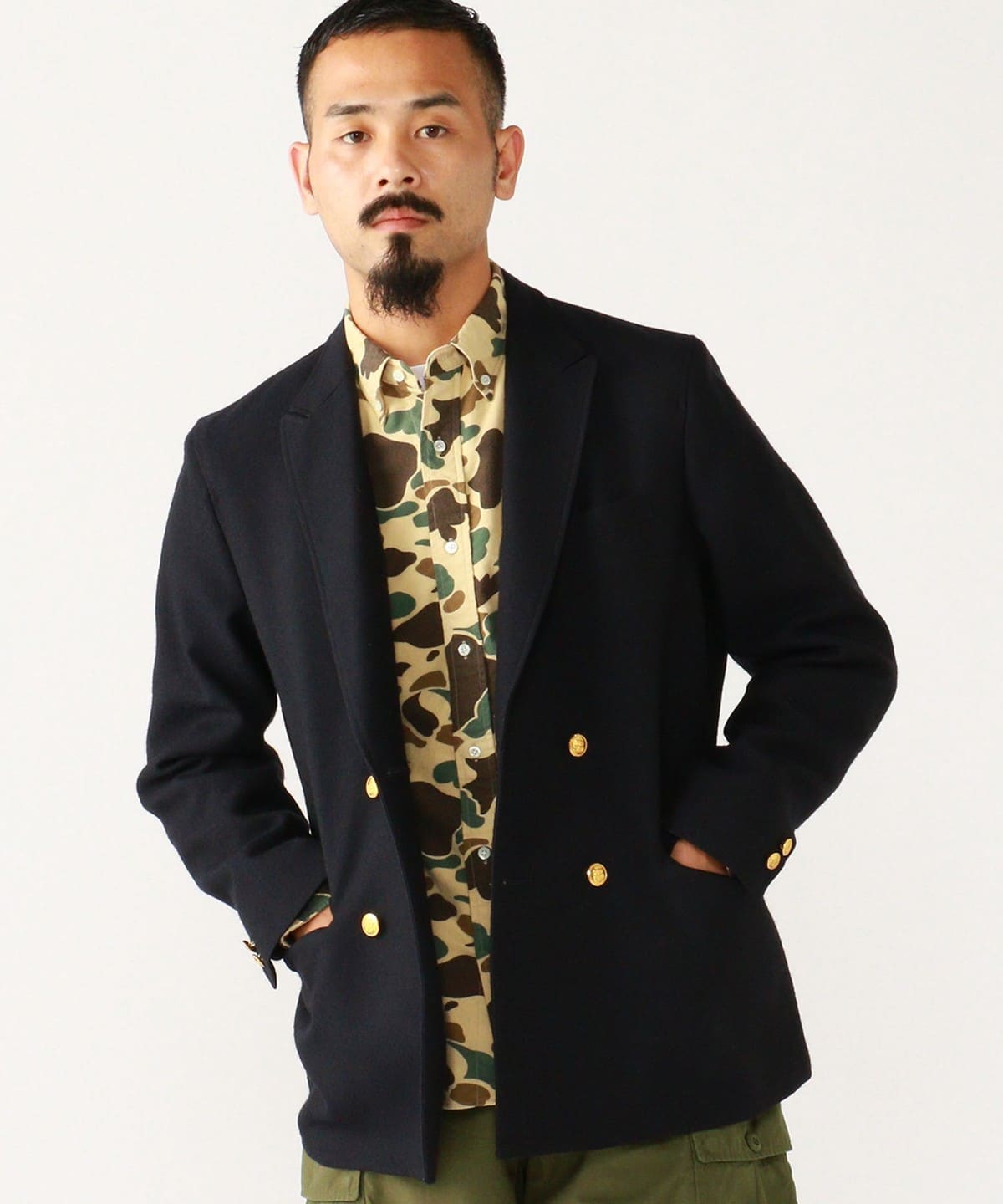 BEAMS PLUS 4B Double Breasted Blazer Wool (Jacket BEAMS PLUS