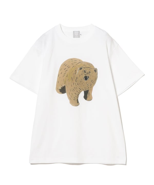 BEAMS JAPAN（ビームス ジャパン）【八雲】木彫り熊 イラスト Tシャツ
