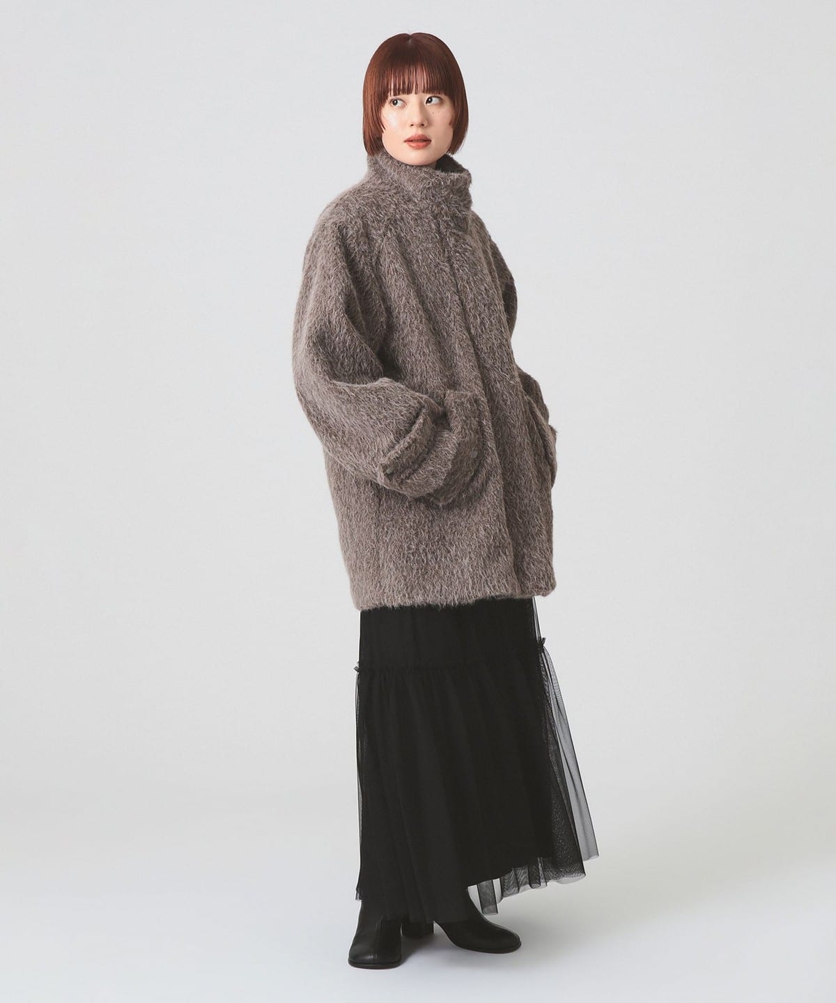 Ray BEAMS（レイ ビームス）【タイムセール】シャギー スタンドカラー