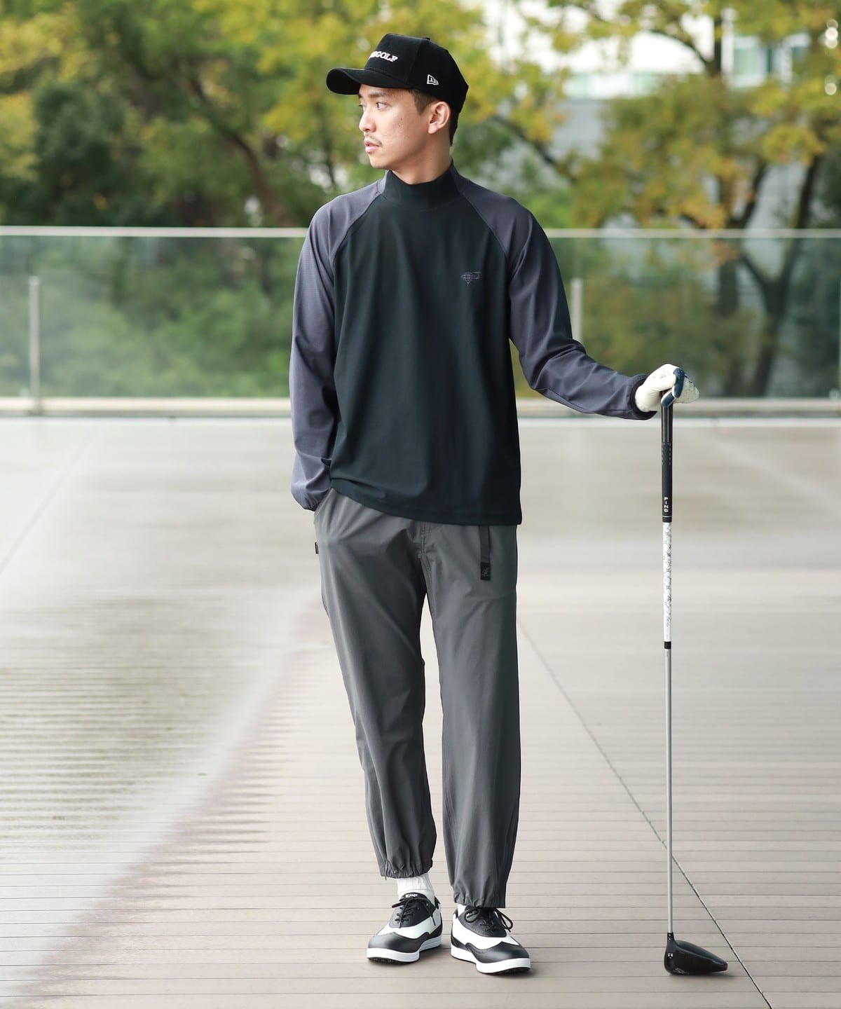 BEAMS GOLF（ビームス ゴルフ）ORANGE LABEL / 異素材 ラグラン モック