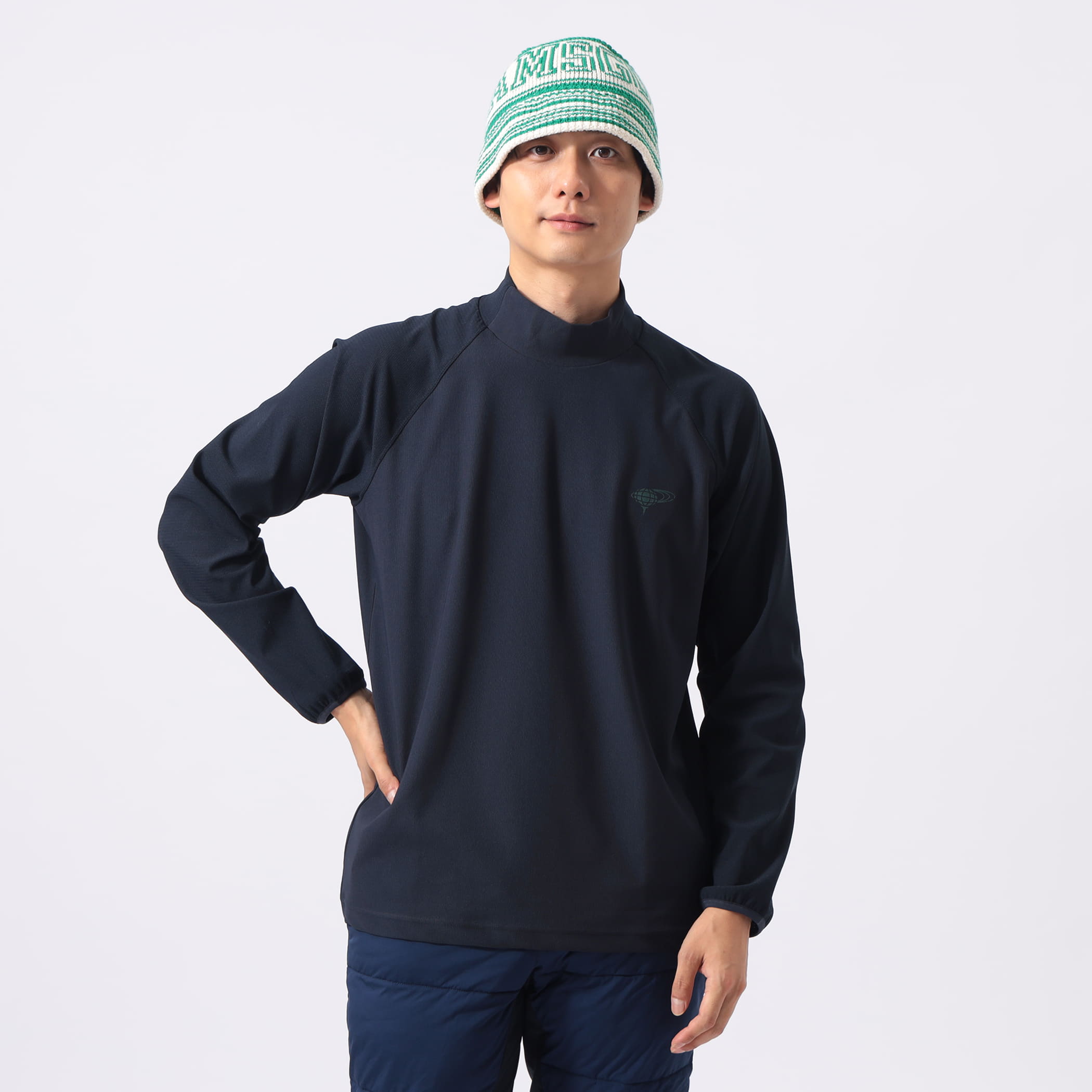 BEAMS GOLF（ビームス ゴルフ）ORANGE LABEL / 異素材 ラグラン モック
