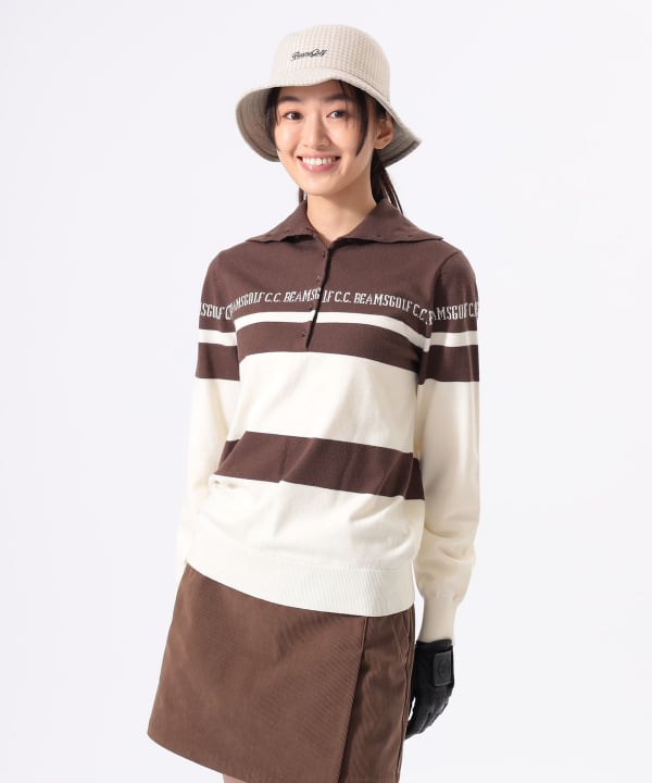 BEAMS GOLF（ビームス ゴルフ）ORANGE LABEL / 2WAY ボーダー ニット