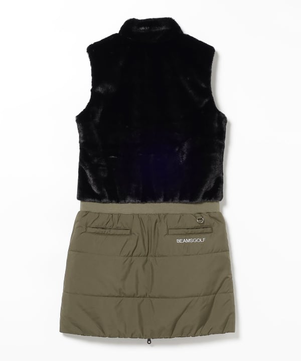 BEAMS GOLF ORANGE LABEL 中綿ボア ドッキング ワンピース