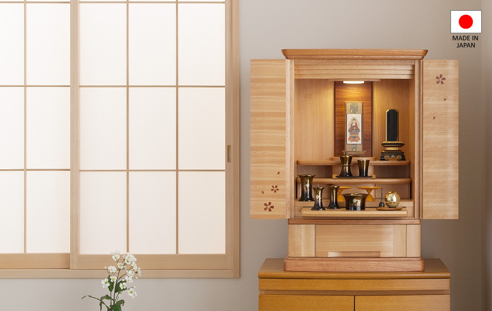 モダン ミニ仏壇 染井吉野 桜 上置き型 25号 / ミエル | 東京 浅草