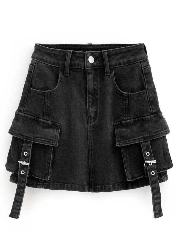 インパン裏地付きカーゴデニムミニスカート[cu528] | レディース