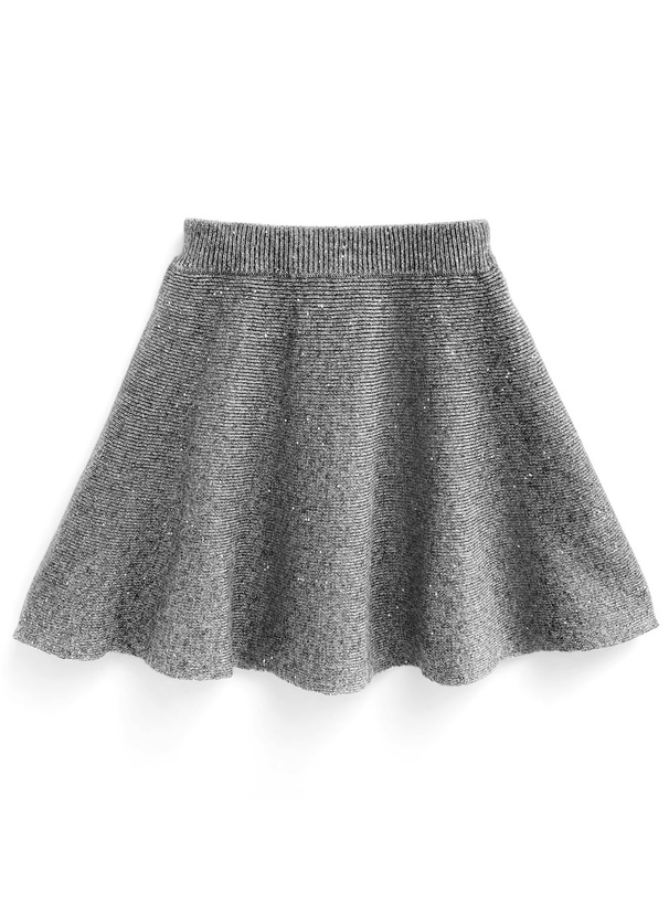 スパンコールラメニットフレアスカート[an1539] | レディース