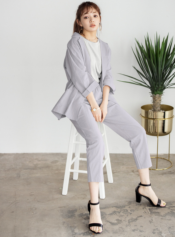 コットンジャケットXパンツセットアップ[ab048] | レディース