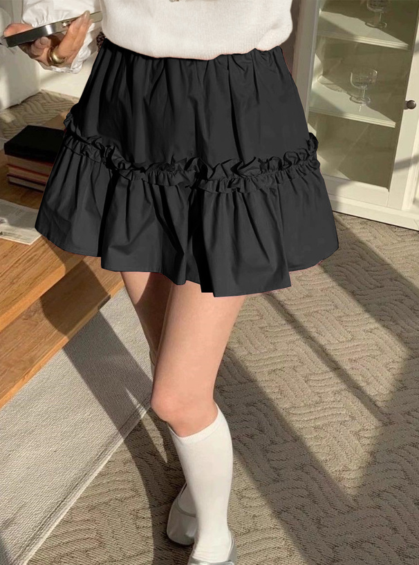 ウエストシャーリングフリルミニスカート[at2296] | レディース