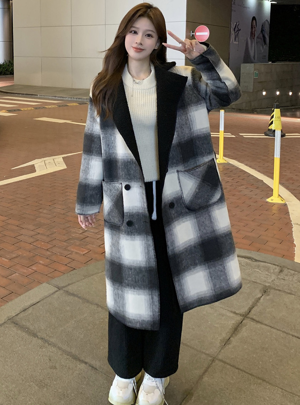 チェック柄リバーシブルチェスターコート[at2403] | レディース