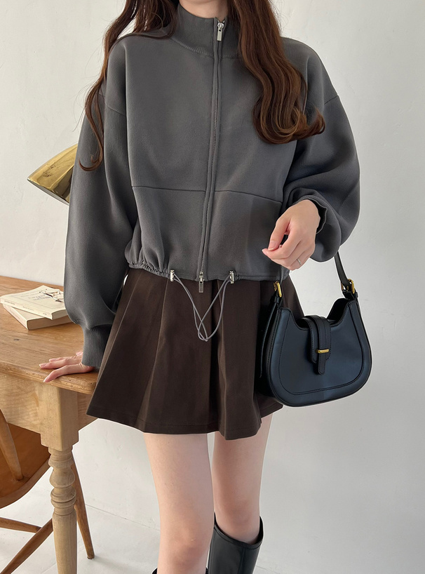 ドロストダブルジップニットブルゾン[dh1293] | レディース