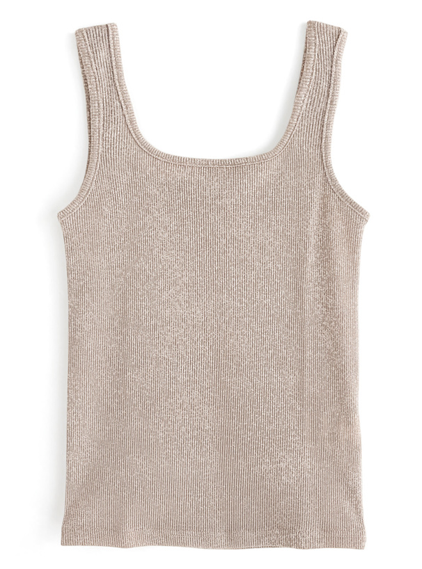 ラメテレコスクエアネックタンクトップ[fo1962] | レディース