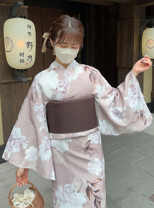 水彩花柄浴衣セット[fy003] | レディースファッション通販のグレイル