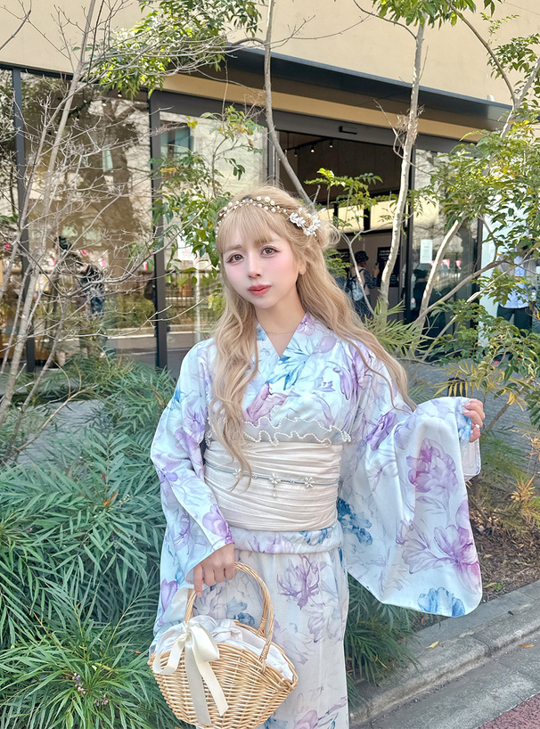 3点セット2Way水彩花柄セパレート浴衣[fy023] | レディース