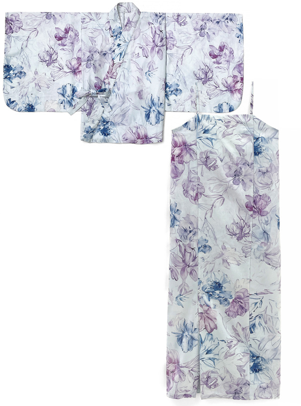 3点セット2Way水彩花柄セパレート浴衣[fy023] | レディース