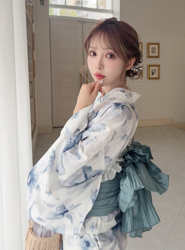 3点セット2Way水彩花柄浴衣セット[fy027] | レディースファッション