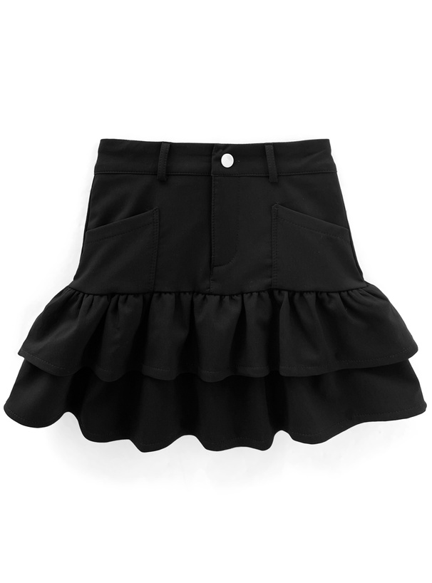 インパン裏地付きフリルティアードミニスカート[ks065] | レディース