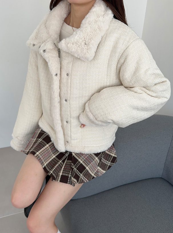 襟2Wayツイードファージャケット[k9374f] | レディースファッション