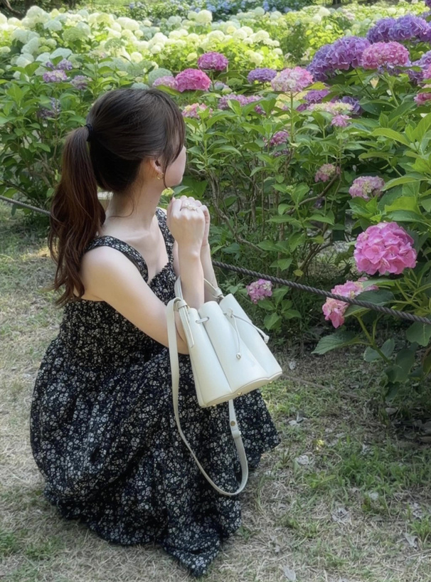 花柄シャーリングティアードキャミワンピース[on227] | レディース