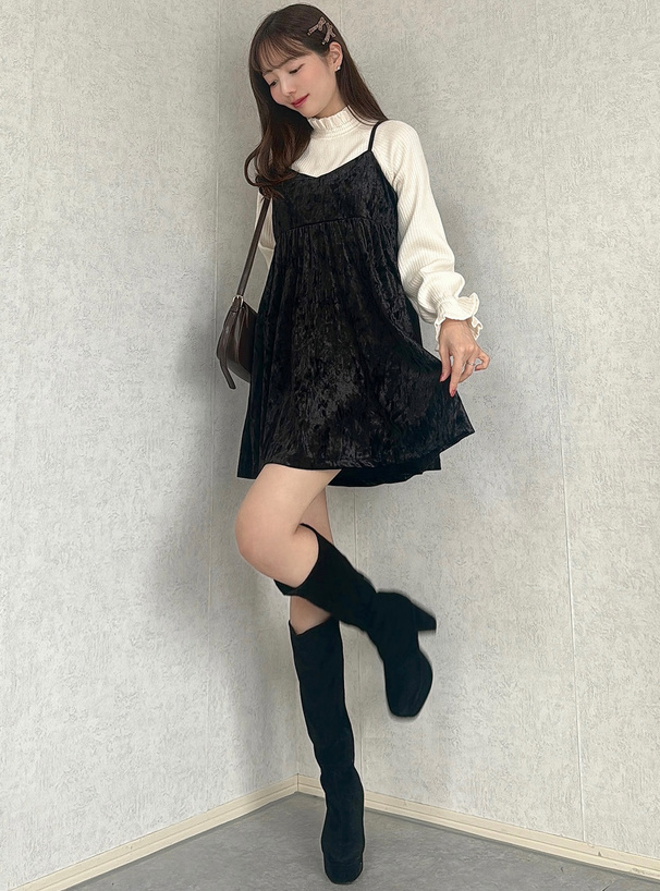 クラッシュベロアキャミミニワンピース[sm87] | レディース