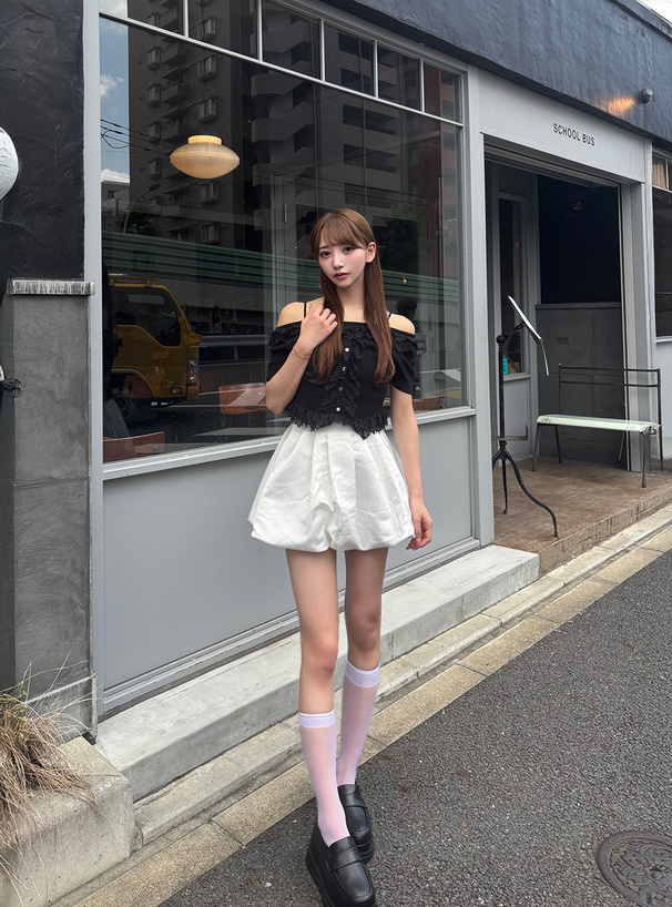 サテンバルーンミニスカート[ru1180] | レディースファッション通販の