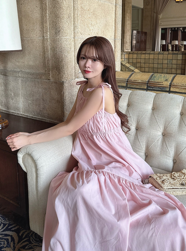 MA✽RS♡ローズバラ柄♡キャミワンピース♡ホワイト×ピンク♡カタログ