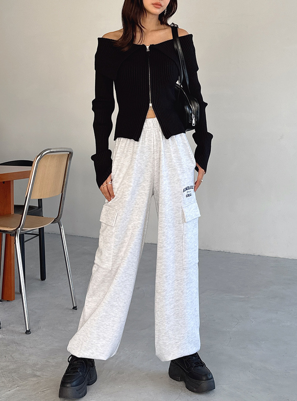 ロゴ刺繍カーゴスウェットパンツ[tu825] | レディースファッション通販