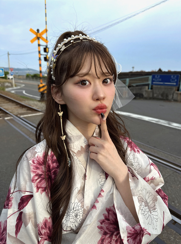 ダリア柄浴衣セット[tu1496] | レディースファッション通販のグレイル